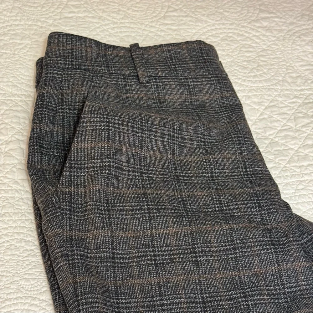 Zara Woman Checkered Charcoal Pants